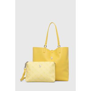 Oboustranná kabelka U.S. Polo Assn. žlutá barva