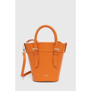 Kožená kabelka Guess DIANA oranžová barva, HWDIAA L4269