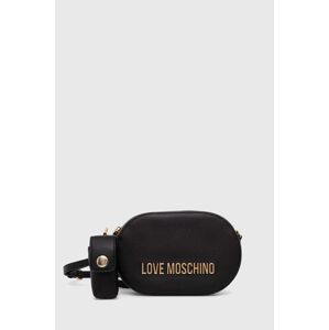 Kožená kabelka Love Moschino černá barva, JC4330PP0GK1000A