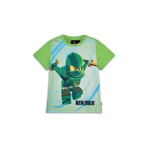 Dětské bavlněné tričko Lego zelená barva, s potiskem