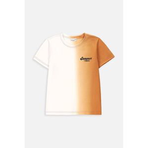 Dětské bavlněné tričko Coccodrillo oranžová barva