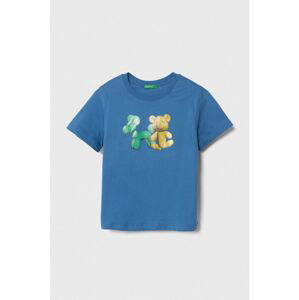 Dětské bavlněné tričko United Colors of Benetton s potiskem