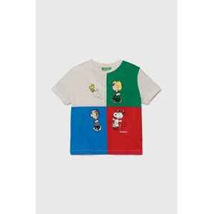 Dětské bavlněné tričko United Colors of Benetton X Peanuts s potiskem