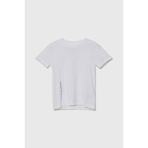 Dětské tričko Abercrombie & Fitch bílá barva, s potiskem