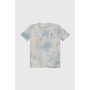 Dětské bavlněné tričko Abercrombie & Fitch béžová barva