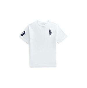Dětské bavlněné tričko Polo Ralph Lauren bílá barva, s potiskem, 323832907037