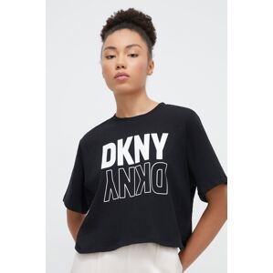 Bavlněné tričko Dkny černá barva, DP2T8559