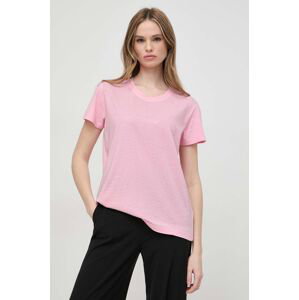 Bavlněné tričko Patrizia Pepe růžová barva, 8M1593 J183