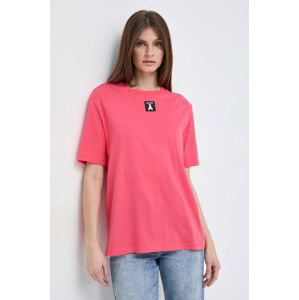 Bavlněné tričko Patrizia Pepe růžová barva, 8M1612 J089