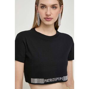 Bavlněné tričko Patrizia Pepe černá barva, 8M1613 J089