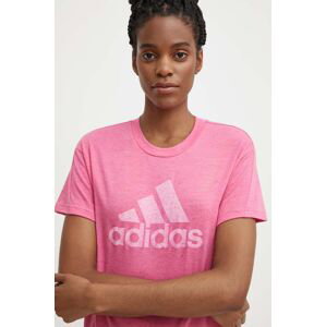 Tričko adidas růžová barva, IS3631