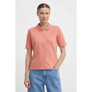 Tričko Tommy Hilfiger růžová barva, WW0WW37820