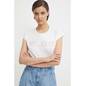 Bavlněné tričko Pepe Jeans LILITH bílá barva, PL505837