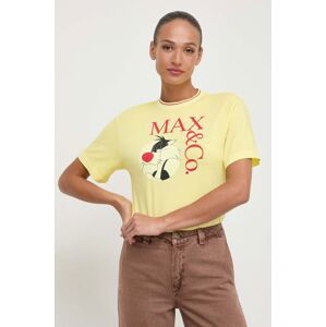 Bavlněné tričko MAX&Co. x CHUFY žlutá barva, 2418971011200
