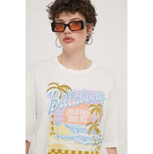 Bavlněné tričko Billabong bílá barva, EBJZT00256