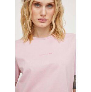 Bavlněné tričko Marc O'Polo růžová barva, 441244151221
