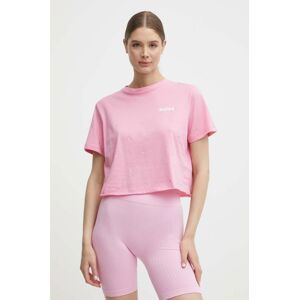 Bavlněné tričko Guess SKYLAR růžová barva, V4GI08 JA914
