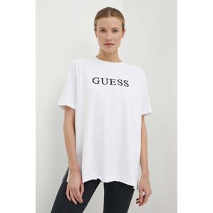 Bavlněné tričko Guess ATHENA bílá barva, V4GI12 KC641