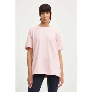 Bavlněné tričko Guess ATHENA růžová barva, V4GI12 KC641