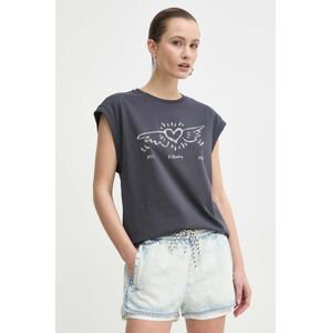 Bavlněné tričko Miss Sixty x Keith Haring šedá barva, 6L1SJ2400000