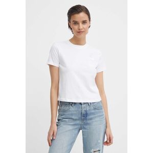 Bavlněné tričko Calvin Klein Jeans bílá barva, J20J223700