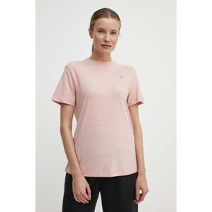 Tričko Fjallraven Hemp Blend T-shirt růžová barva, F14600163