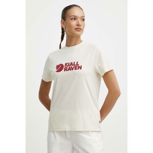 Tričko Fjallraven Fjällräven Logo Tee béžová barva, F87146