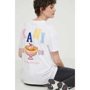 Bavlněné tričko Karl Kani bílá barva
