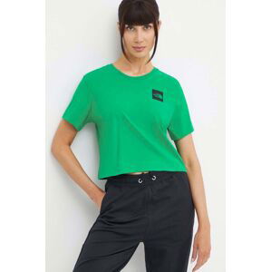 Bavlněné tričko The North Face zelená barva, NF0A87NBPO81