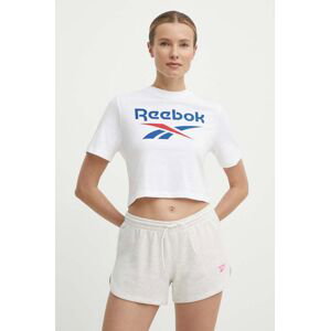 Bavlněné tričko Reebok Identity bílá barva, 100037593