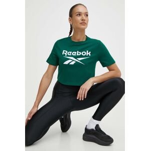 Bavlněné tričko Reebok Identity zelená barva, 100076000