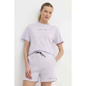Bavlněné tričko Rossignol fialová barva, RLMWY17