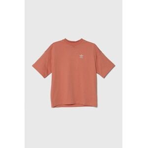 Dětské bavlněné tričko adidas Originals oranžová barva