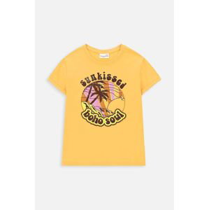 Dětské tričko Coccodrillo žlutá barva