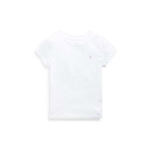 Dětské bavlněné tričko Polo Ralph Lauren bílá barva, 312833549064