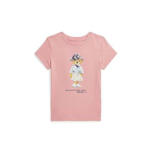 Dětské bavlněné tričko Polo Ralph Lauren růžová barva, 312941151001