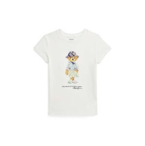 Dětské bavlněné tričko Polo Ralph Lauren bílá barva, 312941151002