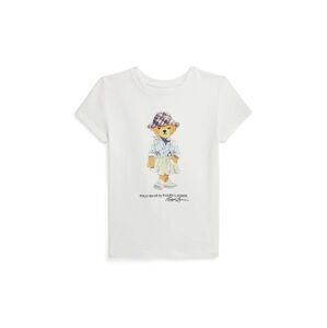Dětské bavlněné tričko Polo Ralph Lauren bílá barva, 313941151002