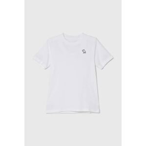 Dětské tričko Abercrombie & Fitch bílá barva, s aplikací