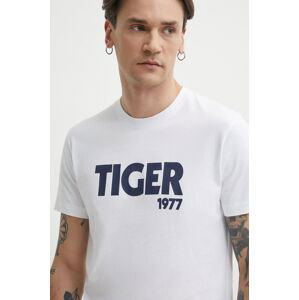 Bavlněné tričko Tiger Of Sweden Dillan bílá barva, s potiskem, T65617038