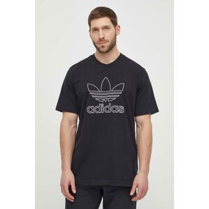 Bavlněné tričko adidas Originals Trefoil Tee černá barva, s potiskem, IU2347