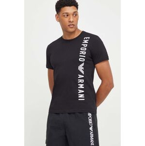 Bavlněné tričko Emporio Armani Underwear černá barva, s potiskem