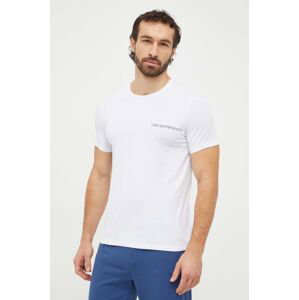 Tričko Emporio Armani Underwear 2-pack tmavomodrá barva, s potiskem