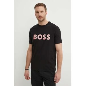Tričko Boss Green černá barva, s potiskem, 50512999