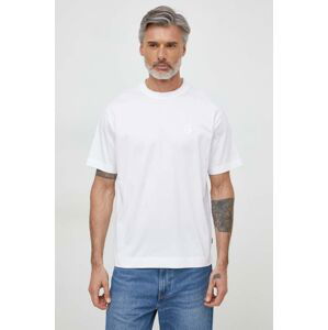 Bavlněné tričko BOSS bílá barva, s aplikací, 50516951