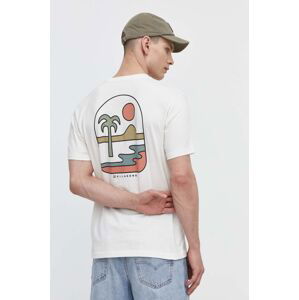 Bavlněné tričko Billabong Adventure Division béžová barva, s potiskem, ABYZT02302