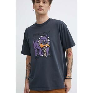 Bavlněné tričko Billabong černá barva, s potiskem, ABYZT02237