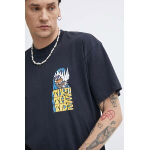 Bavlněné tričko Billabong černá barva, s potiskem, ABYZT02234