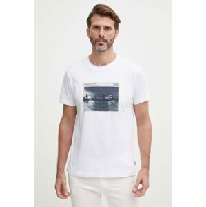 Bavlněné tričko Pepe Jeans CIEL bílá barva, s potiskem, PM509372
