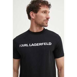 Tričko Karl Lagerfeld černá barva, s potiskem, 542221.755053